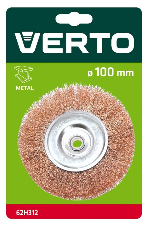 Szczotka druciana tarczowa 100 mm VERTO