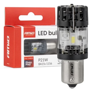 Żarówka led lumitec ba15s p21w 12v full canbus biała 1 szt. amio-04688 AMiO