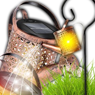 Lampa ogrodowa solarna led wbijana konewka xxl z czujnikiem zmierzchu superled - or1215 RTO
