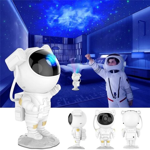 Projektor gwiazd astronauta lampka nocna dla dzieci kosmos rzutnik pilot -e796 RTO