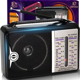 Radio kuchenne budowlane bateryjne sieciowe fm am usb przenośne antena 230v RTO