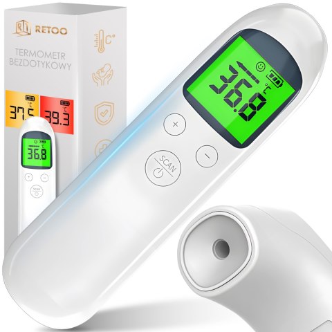 Termometr bezdotykowy lcd na podczerwień elektroniczny dokładny 3 kolory RTO