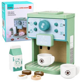 Drewniany Zestaw Ekspres Do Kawy Filiżanki Mleko Akcesoria Dla Dzieci LEAN TOYS