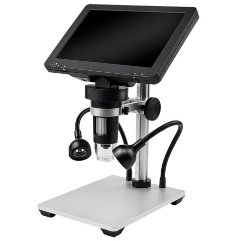 Mikroskop Edukacyjny Cyfrowy Pilot Przewodowy 1200X LCD 7 CALI HD Kamera LEAN TOYS