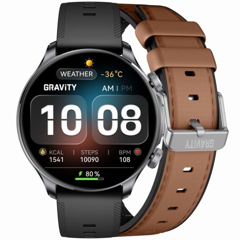 Gravity Smartwatch Gravity Czarny 2 Paski GT35-1