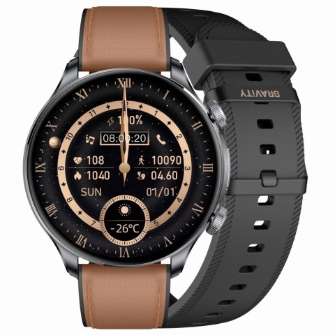 Gravity Smartwatch Gravity Czarny 2 Paski GT35-1