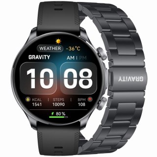 Gravity Smartwatch Gravity Czarny Pasek + Bransoleta GT35-2