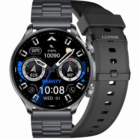 Gravity Smartwatch Gravity Czarny Pasek + Bransoleta GT35-2