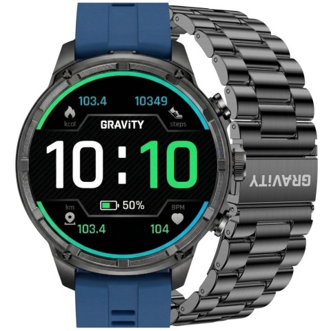 Gravity Smartwatch Gravity Czarny Pasek + Bransoleta GT41-2