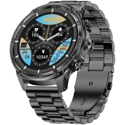 Gravity Smartwatch Gravity Czarny Pasek + Bransoleta GT41-2