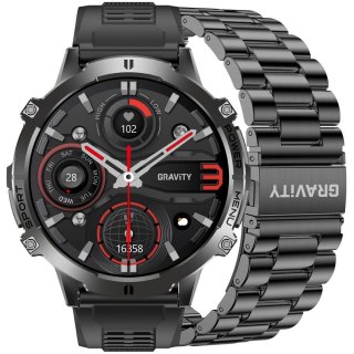 Gravity Smartwatch Gravity Czarny Pasek + Bransoleta GT42-1