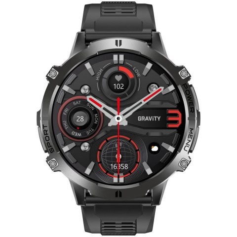 Gravity Smartwatch Gravity Czarny Pasek + Bransoleta GT42-1