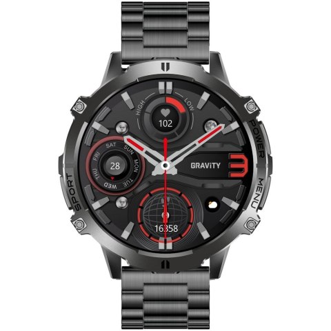 Gravity Smartwatch Gravity Czarny Pasek + Bransoleta GT42-2