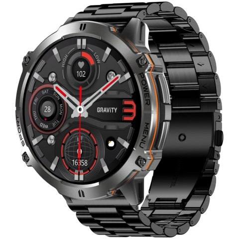Gravity Smartwatch Gravity Czarny Pasek + Bransoleta GT42-2