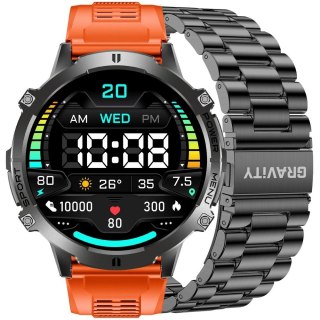 Gravity Smartwatch Gravity Czarny Pasek + Bransoleta GT42-5