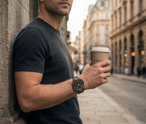 Gravity Smartwatch Gravity Czarny Pasek + Bransoleta GT42-5