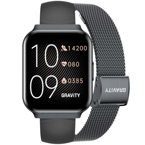 Gravity Smartwatch Gravity Czarny Pasek + Bransoleta GT44-5