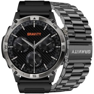 Gravity Smartwatch Gravity Czarny Pasek + Bransoleta GT46-1
