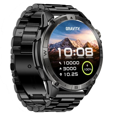 Gravity Smartwatch Gravity Czarny Pasek + Bransoleta GT46-1
