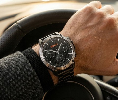 Gravity Smartwatch Gravity Czarny Pasek + Bransoleta GT46-1