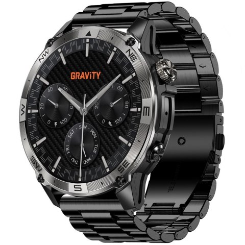 Gravity Smartwatch Gravity Czarny Pasek + Bransoleta GT46-2
