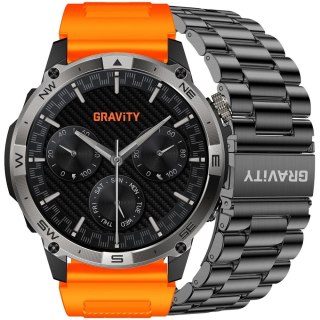 Gravity Smartwatch Gravity Czarny Pasek + Bransoleta GT46-4