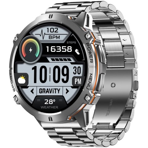 Gravity Smartwatch Gravity Grafitowy Pasek + Bransoleta GT42-4