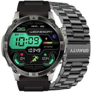 Gravity Smartwatch Gravity Grafitowy Pasek + Bransoleta GT46-3
