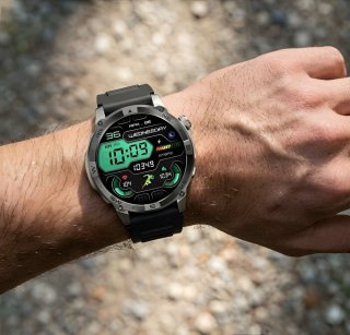 Gravity Smartwatch Gravity Grafitowy Pasek + Bransoleta GT46-3
