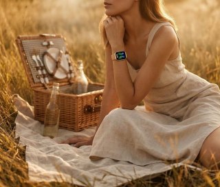 Gravity Smartwatch Gravity Różowe Złoto Pasek + Bransoleta GT44-1