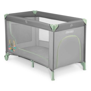 Łóżeczko turystyczne + materac + torba 125 x 65 x 78 cm RK-240 szaro-miętowe