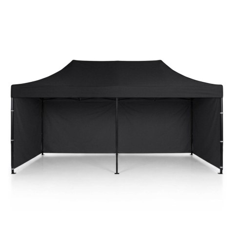 Pawilon ogrodowy 3 scianki 3 x 6m czarny Plonos