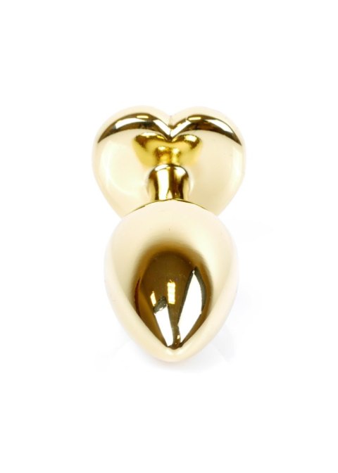 Biżuteria analna HeavyFun Gold Heart ciemnieniebieska 7 cm