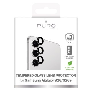 Szkło hartowane na tylną kamerę do Samsung Galaxy S26/S26 Plus - z czarną ramką