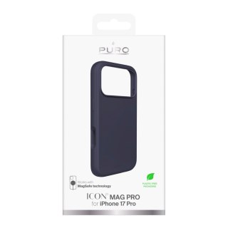 Etui silikonowe z ochroną aparatu i aluminiowymi przyciskami na iPhone 17 Pro MagSafe - ciemnoniebieskie