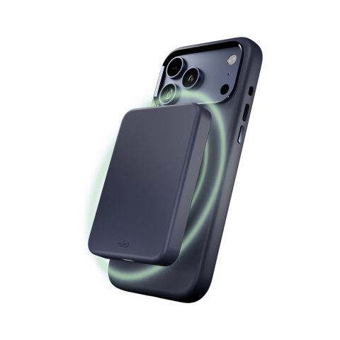 Etui silikonowe z ochroną aparatu i aluminiowymi przyciskami na iPhone 17 Pro MagSafe - ciemnoniebieskie