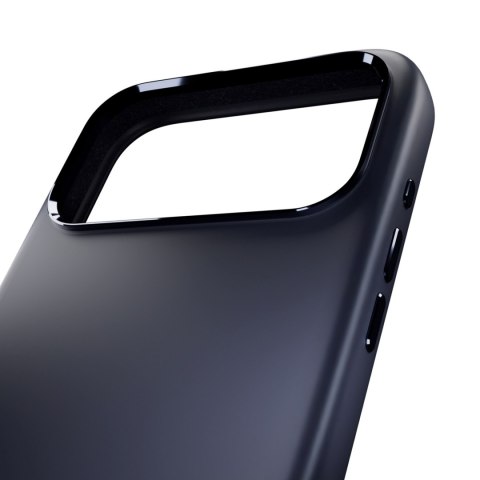 Etui silikonowe z ochroną aparatu i aluminiowymi przyciskami na iPhone 17 Pro MagSafe - ciemnoniebieskie