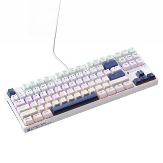 Klawiatura gamingowa przewodowa mechaniczna podświetlana Red Switch - biała