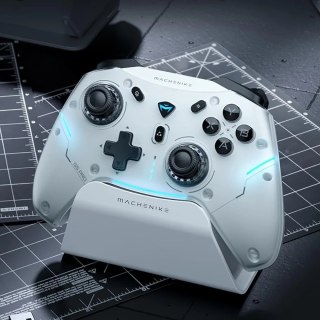 Kontroler bezprzewodowy ze stacją ładującą do gier G5Pro Max - biały
