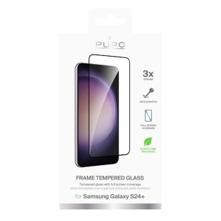 Szkło hartowane do Samsung Galaxy S25+ S24+ z czarną ramką Frame Tempered Glass