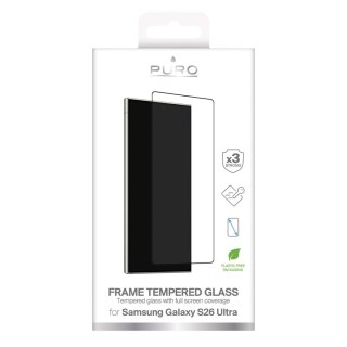 Szkło hartowane na Samsung Galaxy S26 Ultra Puro Frame - z czarną ramką