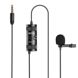 Mikrofon krawatowy przewodowy do smartfonów kamer 3.5 mm TRRS 6m - czarny