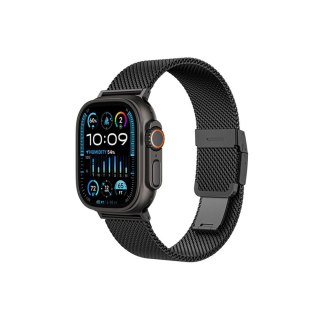 Pasek tytanowy na AppleWatch 38/40/41/42/44/45/46/49 mm - czarny