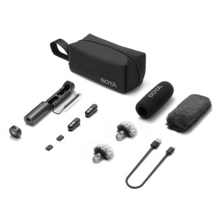 Zestaw mikrofonów bezprzewodowych 4w1 2.4GHz USB-C MAGIC-05 - czarny