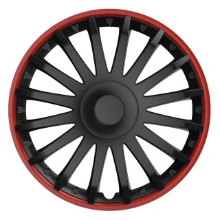 Kołpak samochodowy czarny crystal 14" cali black&red (czarny z czerwoną obwódką) VERSACO