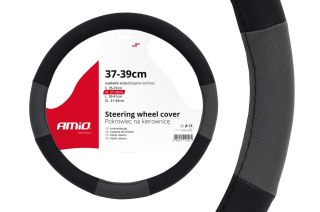 Pokrowiec nakładka na kierownicę samochodową m 37-39cm swc-05-m amio-01360 AMiO
