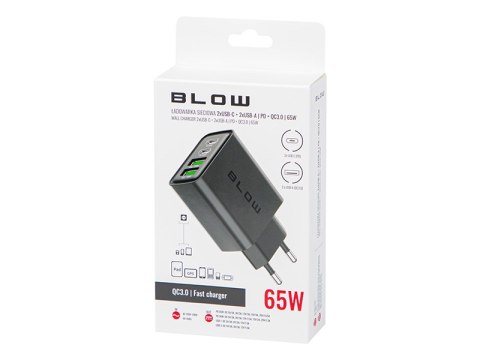 76-023# Ładowarka sieciowa gniazdousbx2 + usb-c qc+pd 65w Blow