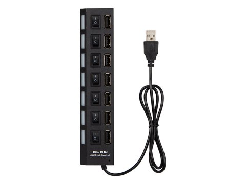 86-073# Rozgałęźnik usb wt.a-7xgn.a hub-06 czarny Blow
