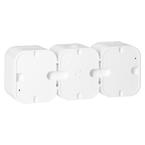 Gniazdo potrójne n/t 3x2P+Z, Schuko, bryzgoszczelne z klapką B2, IP54, NT-317 B2, biały Orno