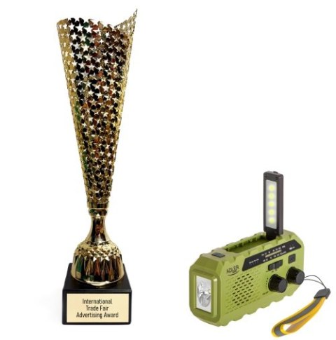AD 1197 Green Radio solarne z korbką ręczną ADLER